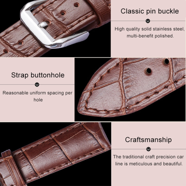 Calfskin Detachable Watch Leather Watch Band, Specification: 22mm