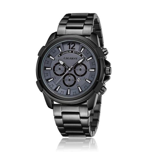 CAGARNY 6882 Fashion Waterproof Quartz Watch with Stainless Steel Band