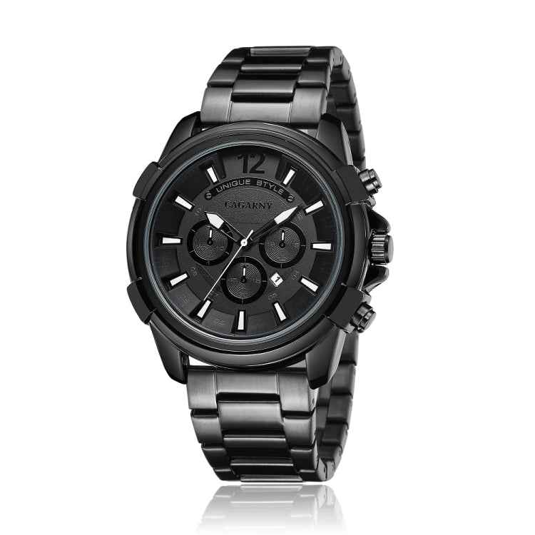 CAGARNY 6882 Fashion Waterproof Quartz Watch with Stainless Steel Band