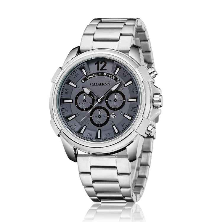 CAGARNY 6882 Fashion Waterproof Quartz Watch with Stainless Steel Band