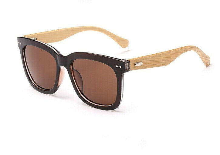 Bamboo Sunglasses, bright black, sand black, Brown, curd