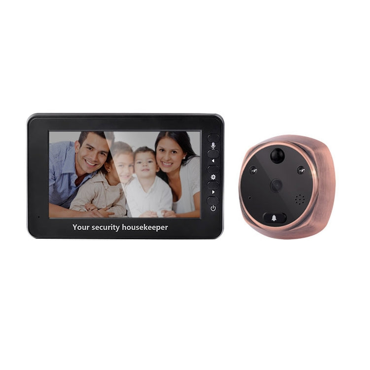 Timbre inteligente M4300A con pantalla de 4,3 pulgadas, cámara de 3 MP y video, compatible con tarjeta TF (máximo 32 GB), detección de movimiento y visión nocturna por infrarrojos.