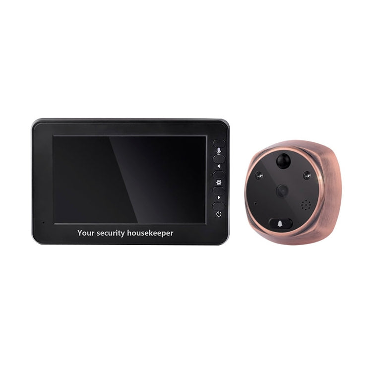 Timbre inteligente M4300A con pantalla de 4,3 pulgadas, cámara de 3 MP y video, compatible con tarjeta TF (máximo 32 GB), detección de movimiento y visión nocturna por infrarrojos.