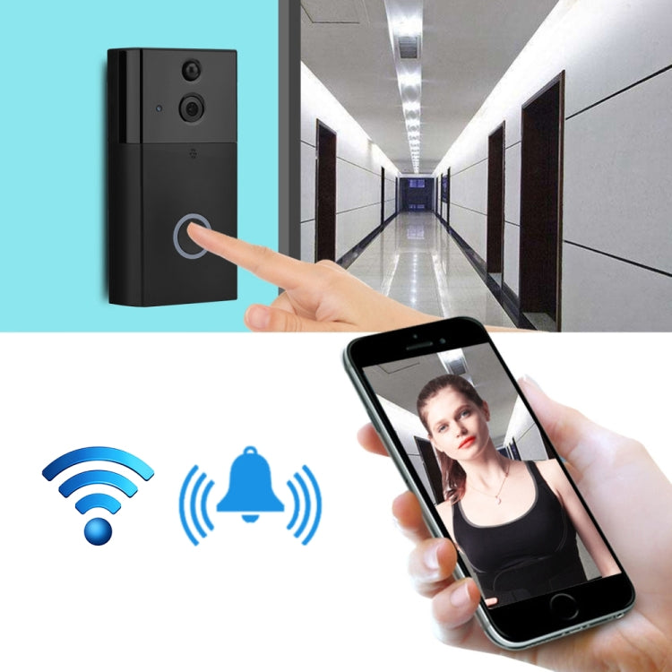 Cámara de seguridad VESAFE HD 720P con videoportero inteligente WiFi, compatible con tarjeta TF, visión nocturna por infrarrojos y detección de movimiento, app para iOS y Android, VS-A5 negro, VS-A4 plateado