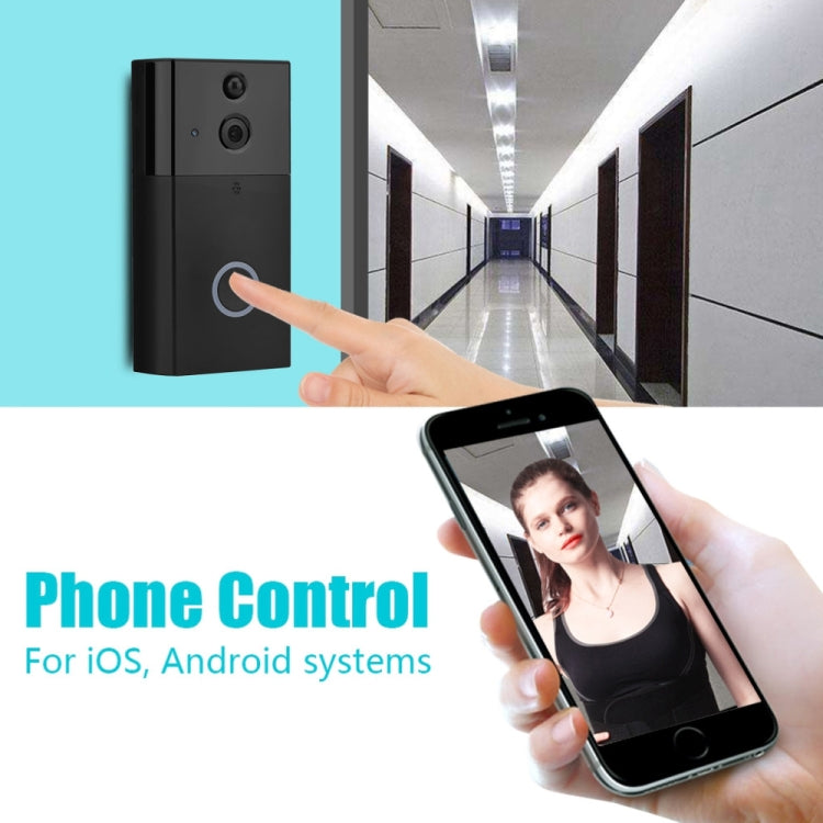 Cámara de seguridad VESAFE HD 720P con videoportero inteligente WiFi, compatible con tarjeta TF, visión nocturna por infrarrojos y detección de movimiento, app para iOS y Android, VS-A5 negro, VS-A4 plateado