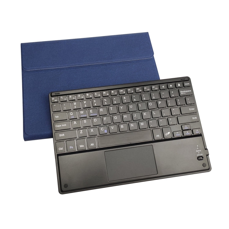 RK508C Detachable Magnetic Plastic Bluetooth Keyboard with Touchpad + Silk Pattern TPU Tablet Case for iPad 9.7 inch, with Pen Slot & Bracket, RK508C