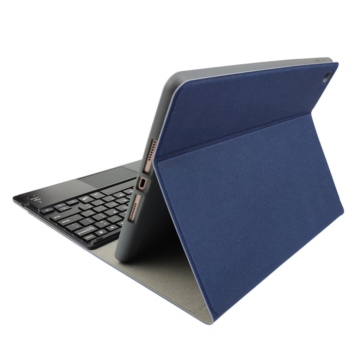 RK508C Detachable Magnetic Plastic Bluetooth Keyboard with Touchpad + Silk Pattern TPU Tablet Case for iPad 9.7 inch, with Pen Slot & Bracket, RK508C