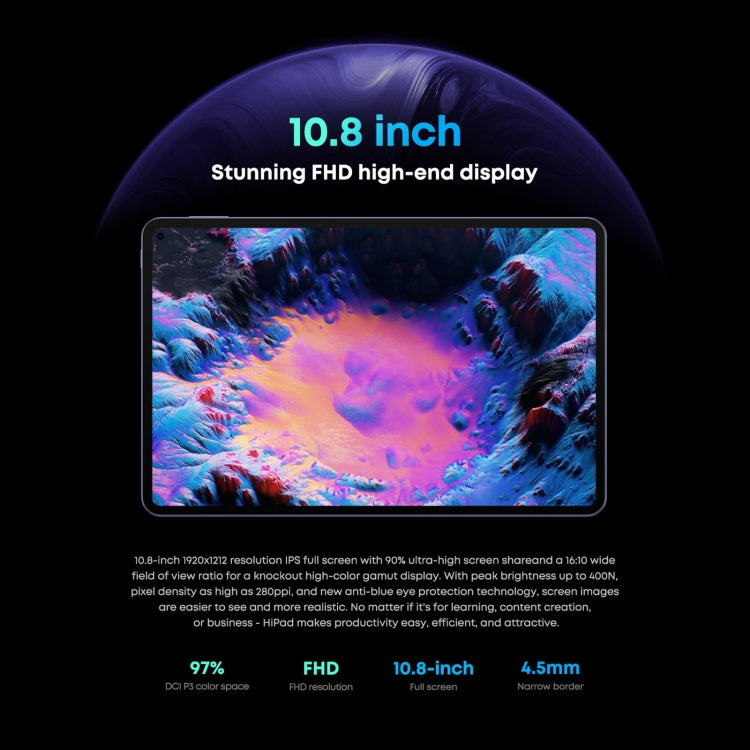 Without Keyboard, Android 11, Qualcomm Snapdragon 662 Octa Core up to 2.0GHz, Support Dual SIM & Bluetooth & WiFi & TF Card (Black+Blue)