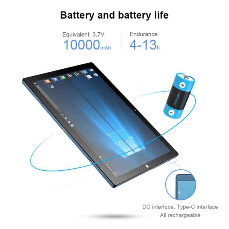 Windows 10 System, Qualcomm Snapdragon 850 Octa Core up to 2.96GHz, with Keyboard & Stylus Pen, Support Dual SIM & Dual Band WiFi & Bluetooth & GPS, US Plug