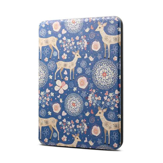 Reindeer Blue Pattern Horizontal Flip PU + TPU Leather Protective Case for Amazon Kindle Paperwhite 4 (2018), with Sleep & Wake-up Function