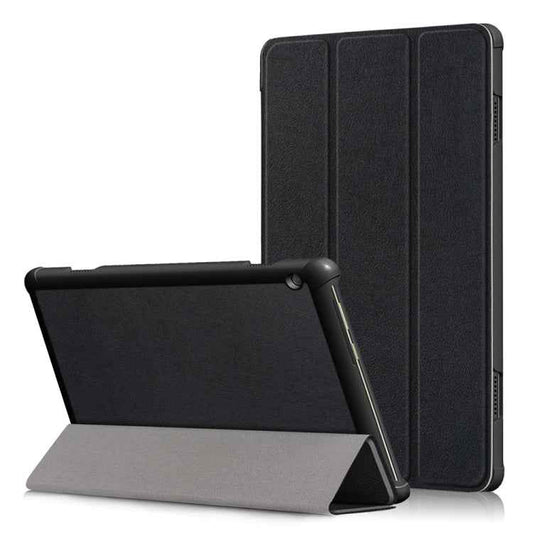 3-folding Custer Texture Deformation Flip Leather Case for Lenovo Tab M10 TB-X605F / X505F