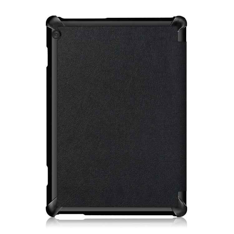 3-folding Custer Texture Deformation Flip Leather Case for Lenovo Tab M10 TB-X605F / X505F