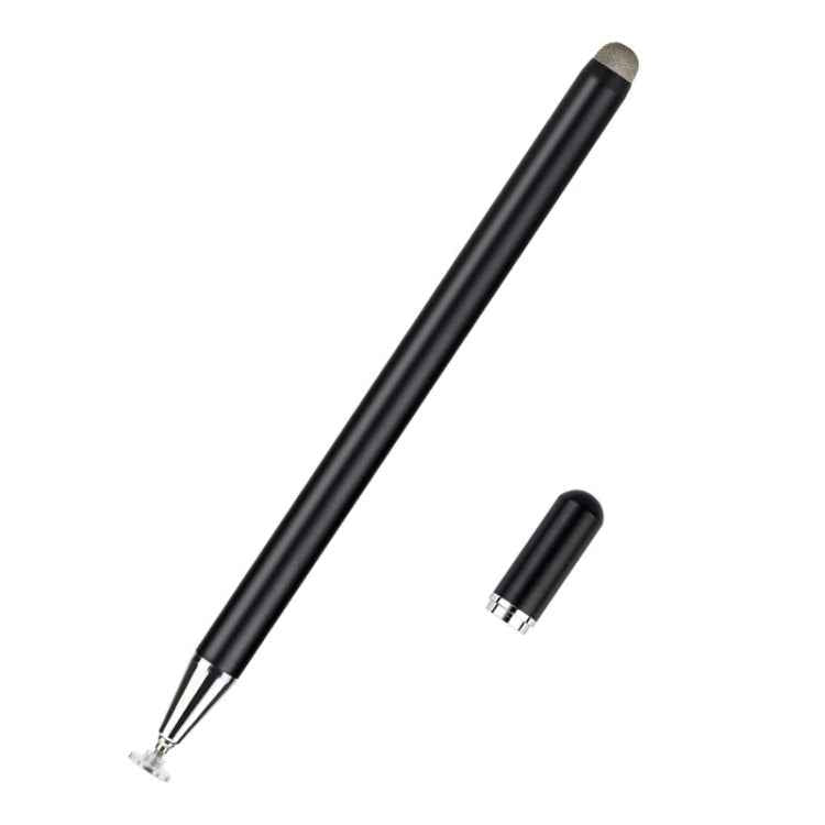 JD02 Universal Magnetic Pen Cap Pan Head + Fiber Cloth 2 in 1 Stylus Pen for Smart Tablets and Mobile Phones