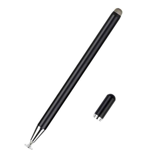 JD02 Universal Magnetic Pen Cap Pan Head + Fiber Cloth 2 in 1 Stylus Pen for Smart Tablets and Mobile Phones