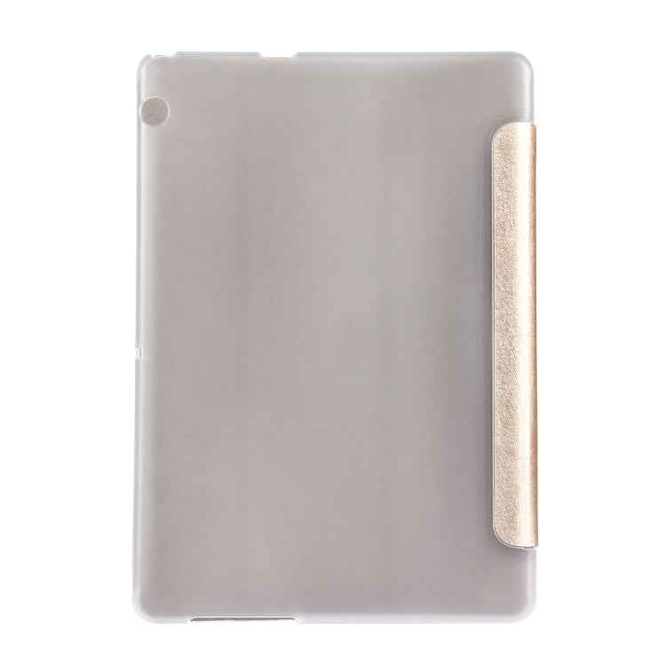 For Huawei  MediaPad T3 10 9.6 inch Silk Texture Horizontal Flip Leather Case with 3-folding Holder