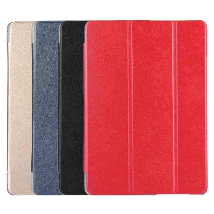 For Huawei  MediaPad T3 10 9.6 inch Silk Texture Horizontal Flip Leather Case with 3-folding Holder