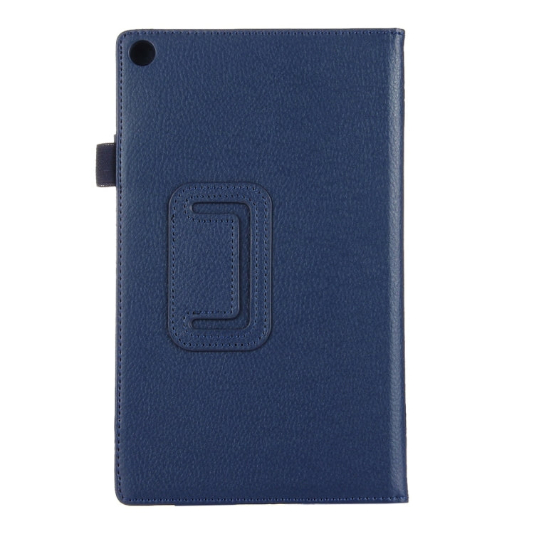 For Amazon Kindle Fire HD8 (2017) Litchi Texture Horizontal Flip Leather Case with Holder