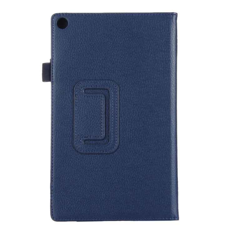 For Amazon Kindle Fire HD8 (2017) Litchi Texture Horizontal Flip Leather Case with Holder
