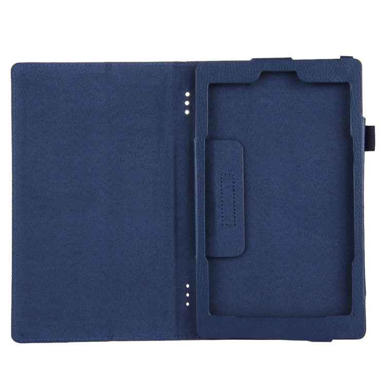 For Amazon Kindle Fire HD8 (2017) Litchi Texture Horizontal Flip Leather Case with Holder