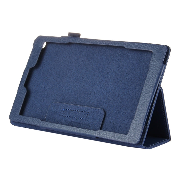 For Amazon Kindle Fire HD8 (2017) Litchi Texture Horizontal Flip Leather Case with Holder