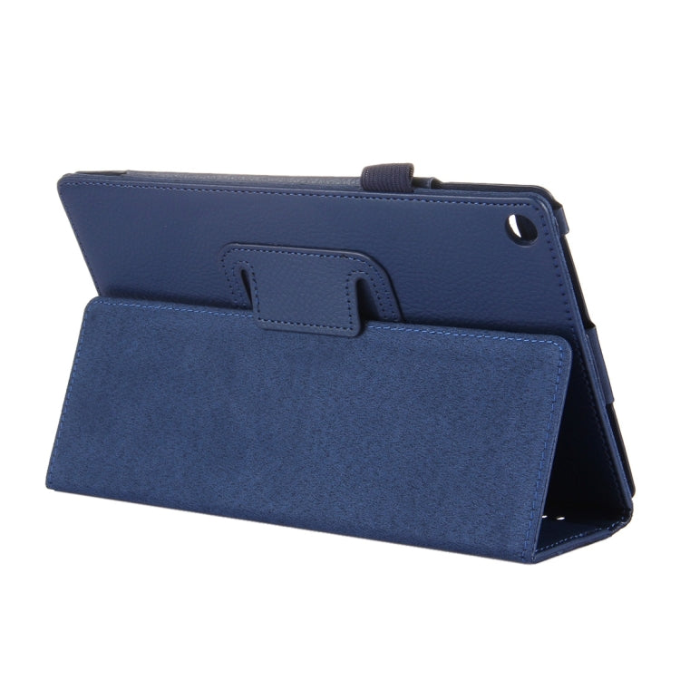 For Amazon Kindle Fire HD8 (2017) Litchi Texture Horizontal Flip Leather Case with Holder