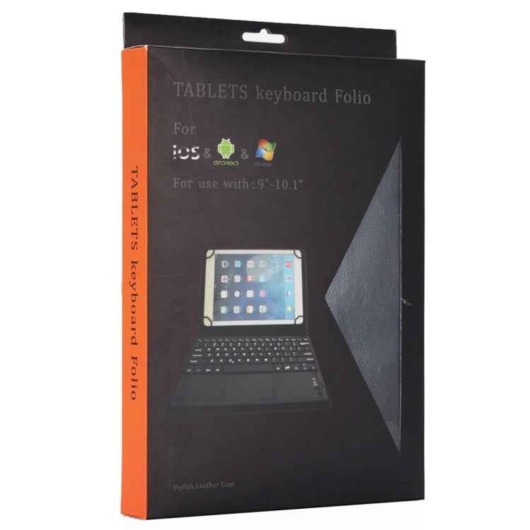 Universal Bluetooth V3.0 Keyboard Detachable Litchi Texture PU Leather Tablet Case with Touchpad for 9.7-10.1 inch Tablet PC