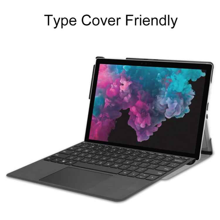 Custer Texture Horizontal Flip PU Leather Case for Microsoft Surface Pro 4 / 5 / 6 / 7 12.3 inch, with Holder & Pen Slot