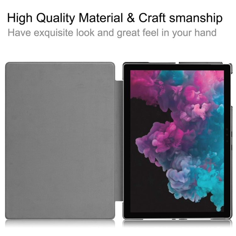 Magic Cube Pattern Colored Painted Horizontal Flip PU Leather Case for Microsoft Surface Pro 4 / 5 / 6 12.3 inch, with Holder & Pen Slot