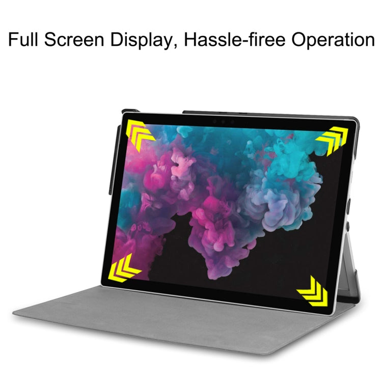 Magic Cube Pattern Colored Painted Horizontal Flip PU Leather Case for Microsoft Surface Pro 4 / 5 / 6 12.3 inch, with Holder & Pen Slot