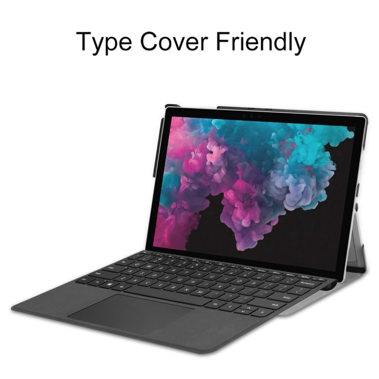 Graffiti Pattern Colored Painted Horizontal Flip PU Leather Case for Microsoft Surface Pro 4 / 5 / 6 12.3 inch, with Holder & Pen Slot