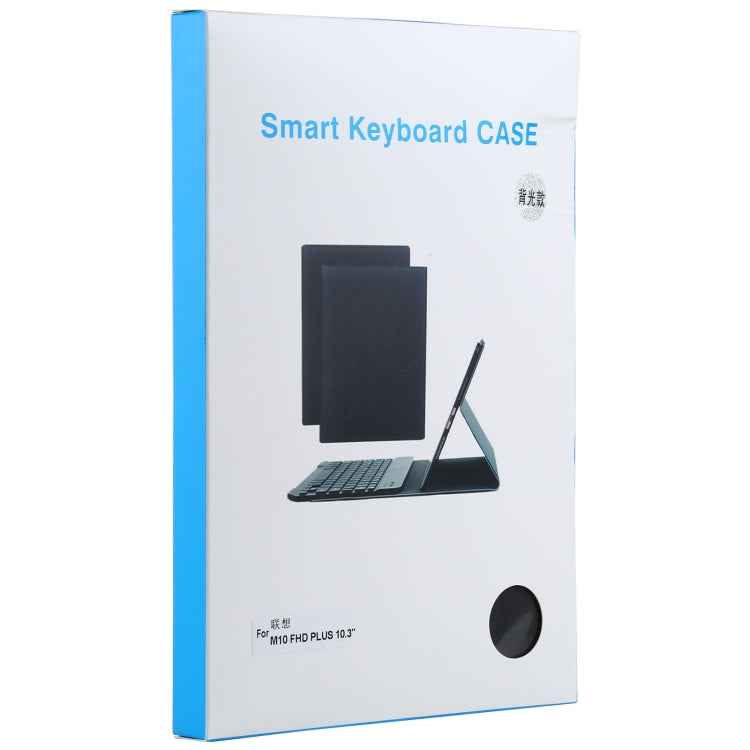 AM10S Detachable Bluetooth Backlight Keyboard Ultrathin Horizontal Flip Leather Tablet Case with Holder for Lenovo M10 Plus 10.3 inch X606F