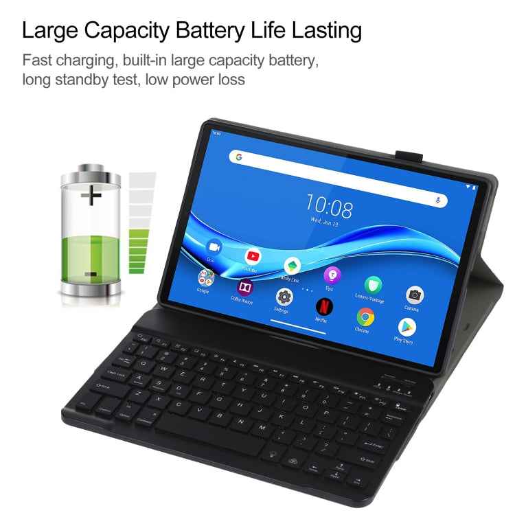AM10S Detachable Bluetooth Backlight Keyboard Ultrathin Horizontal Flip Leather Tablet Case with Holder for Lenovo M10 Plus 10.3 inch X606F