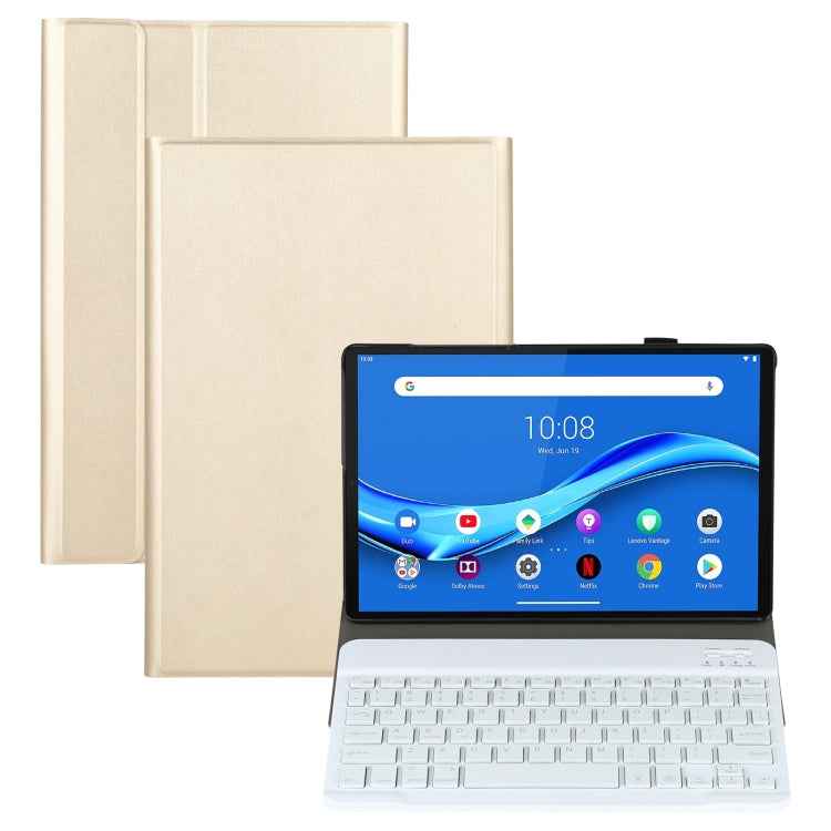 AM10S Detachable Bluetooth Backlight Keyboard Ultrathin Horizontal Flip Leather Tablet Case with Holder for Lenovo M10 Plus 10.3 inch X606F