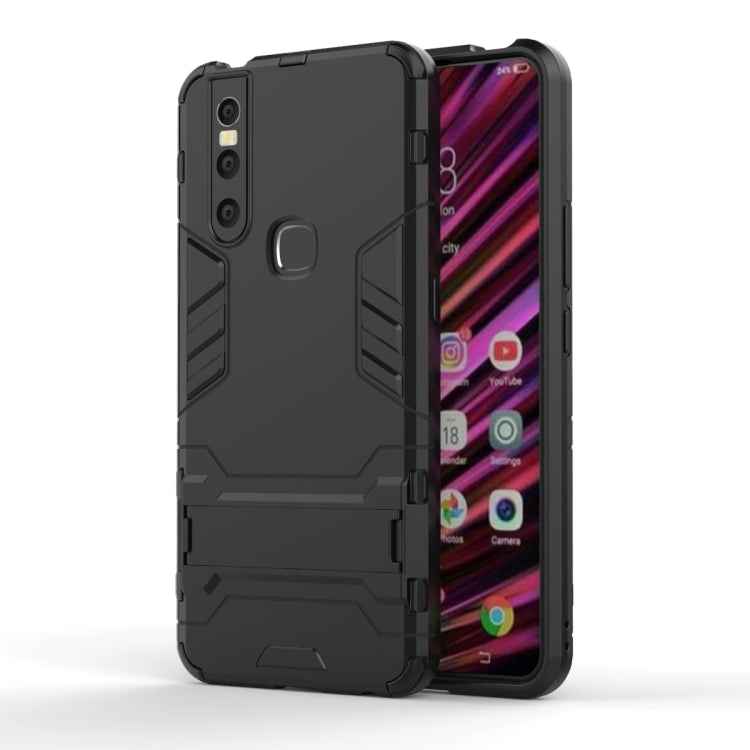Shockproof PC + TPU Case for VIVO V15, with Holder