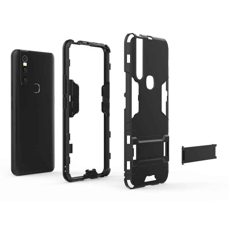 Shockproof PC + TPU Case for VIVO V15, with Holder