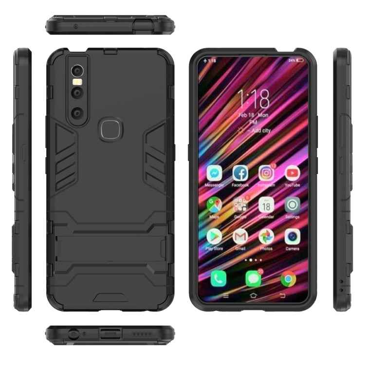 Shockproof PC + TPU Case for VIVO V15, with Holder