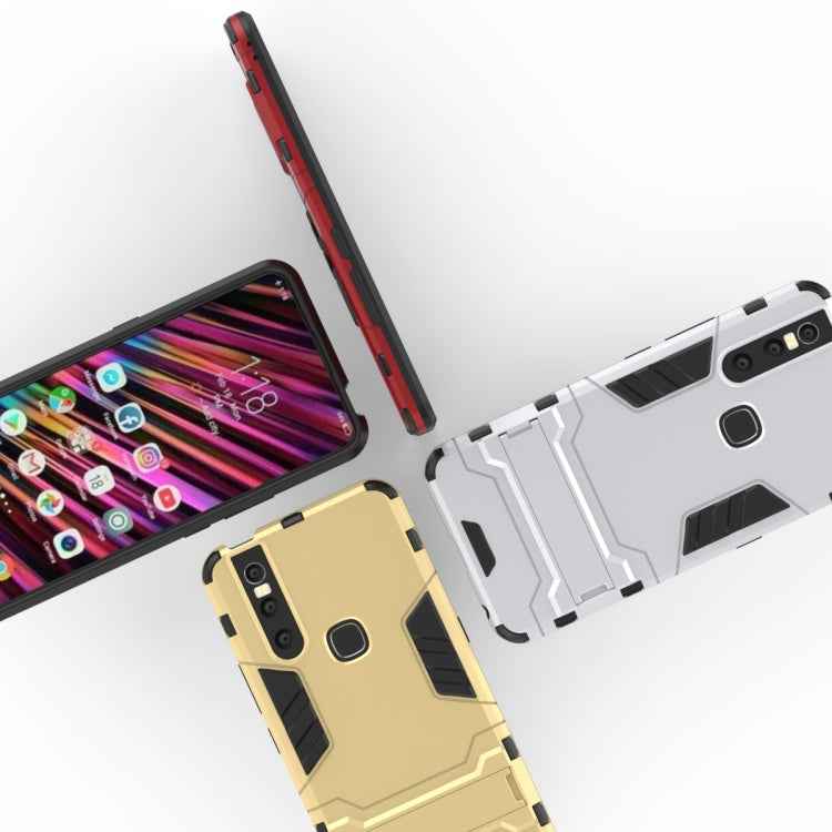 Shockproof PC + TPU Case for VIVO V15, with Holder