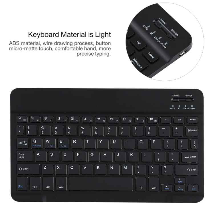 AM12 2 in 1 Removable Bluetooth Keyboard + Protective Leather Tablet Case with Holder for Lenovo Tab P11 (Tab-J606F)