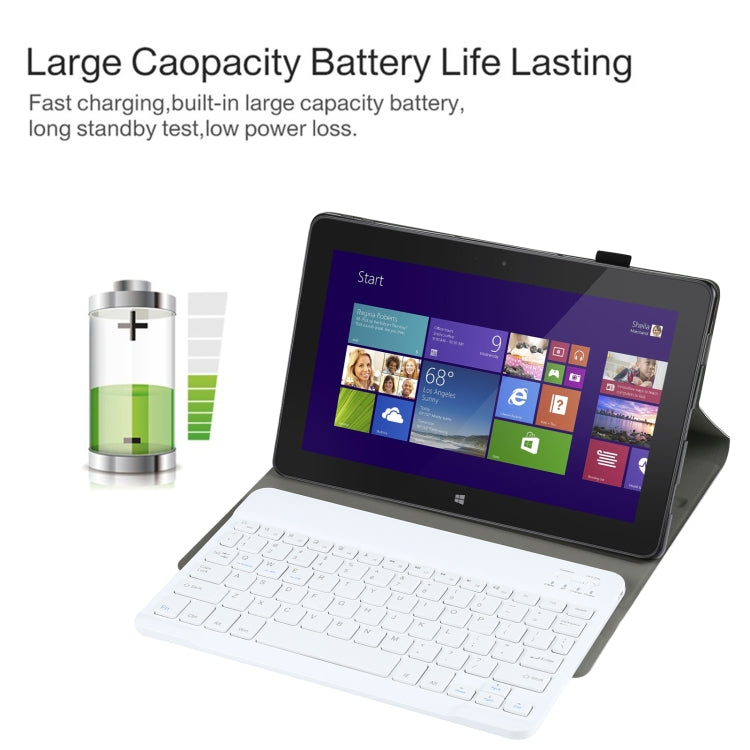 AM12 2 in 1 Removable Bluetooth Keyboard + Protective Leather Tablet Case with Holder for Lenovo Tab P11 (Tab-J606F), AM12