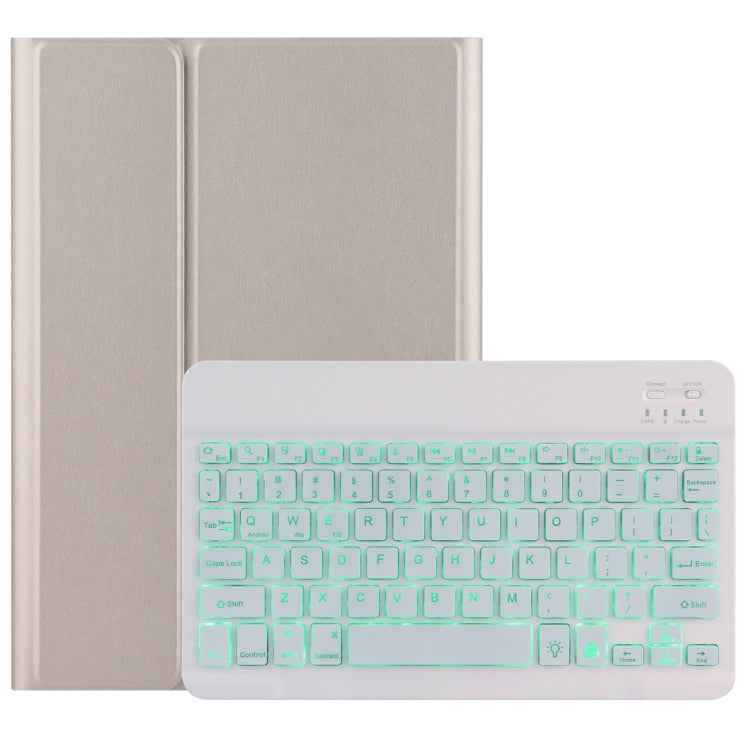 DY-M10ReL-S 2 in 1 Removable Bluetooth Keyboard + Protective Leather Tablet Case with Backlight & Holder for Lenovo Tab M10 FHD REL