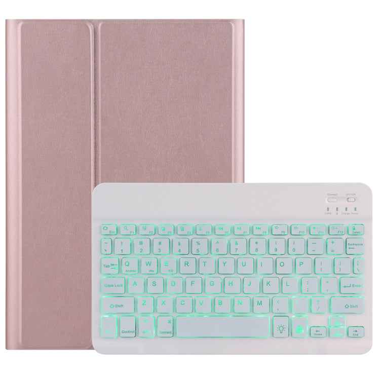 DY-M10ReL-S 2 in 1 Removable Bluetooth Keyboard + Protective Leather Tablet Case with Backlight & Holder for Lenovo Tab M10 FHD REL