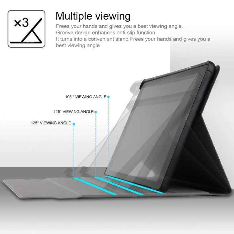 AM10 2 in 1 Removable Bluetooth Keyboard + Protective Leather Tablet Case with Holder for Lenovo M10 FHD Plus 10.3 inch