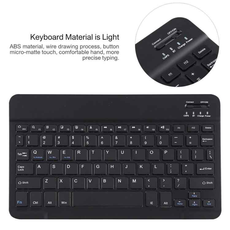 AM10 2 in 1 Removable Bluetooth Keyboard + Protective Leather Tablet Case with Holder for Lenovo M10 FHD Plus 10.3 inch