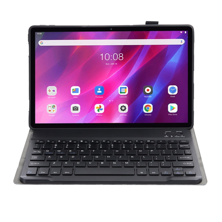 AK10 2 in 1 Detachable Bluetooth Keyboard + Lambskin Texture TPU Protective Leather Tablet Case with Holder for Lenovo Qitian K10 TB-X6C6X, AK10