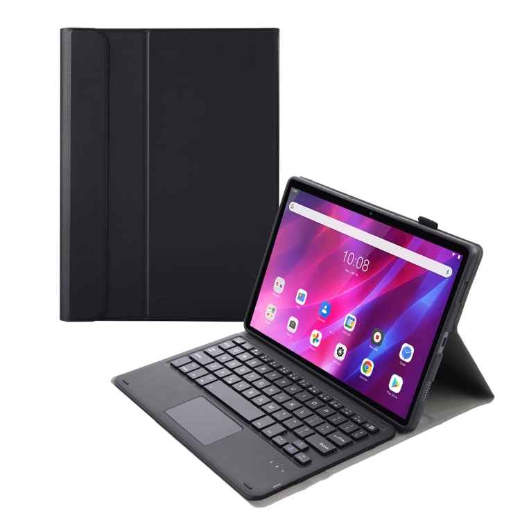 AK10-A 2 in 1 Detachable Bluetooth Keyboard + Lambskin Texture TPU Protective Leather Tablet Case with Touchpad & Holder for Lenovo Qitian K10 TB-X6C6X