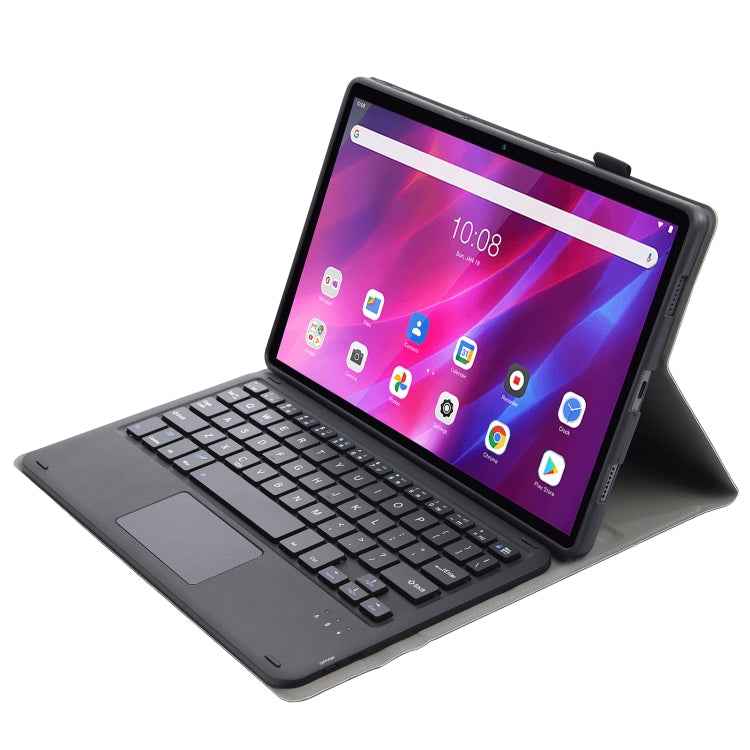 AK10-A 2 in 1 Detachable Bluetooth Keyboard + Lambskin Texture TPU Protective Leather Tablet Case with Touchpad & Holder for Lenovo Qitian K10 TB-X6C6X