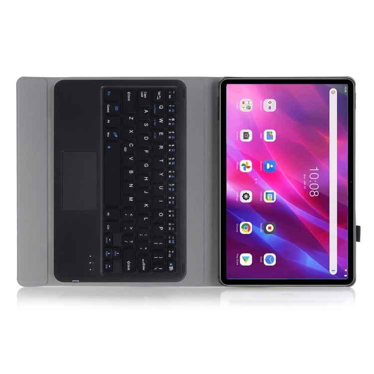 AK10-A 2 in 1 Detachable Bluetooth Keyboard + Lambskin Texture TPU Protective Leather Tablet Case with Touchpad & Holder for Lenovo Qitian K10 TB-X6C6X