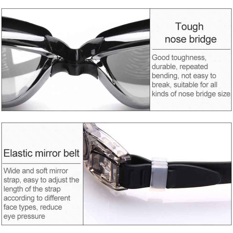 High-definition Waterproof Fogproof Swimming Goggles with Swimming Cap