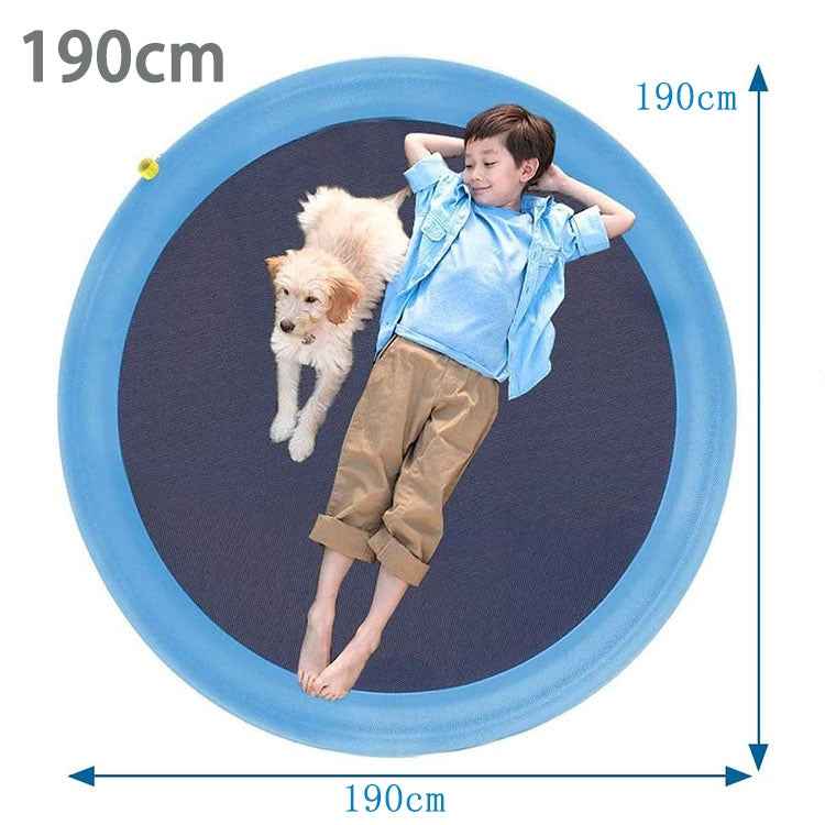 PVC Sprinkler Splash Mat for Kids Outdoor Lawn Water Fun, Diameter: 190cm