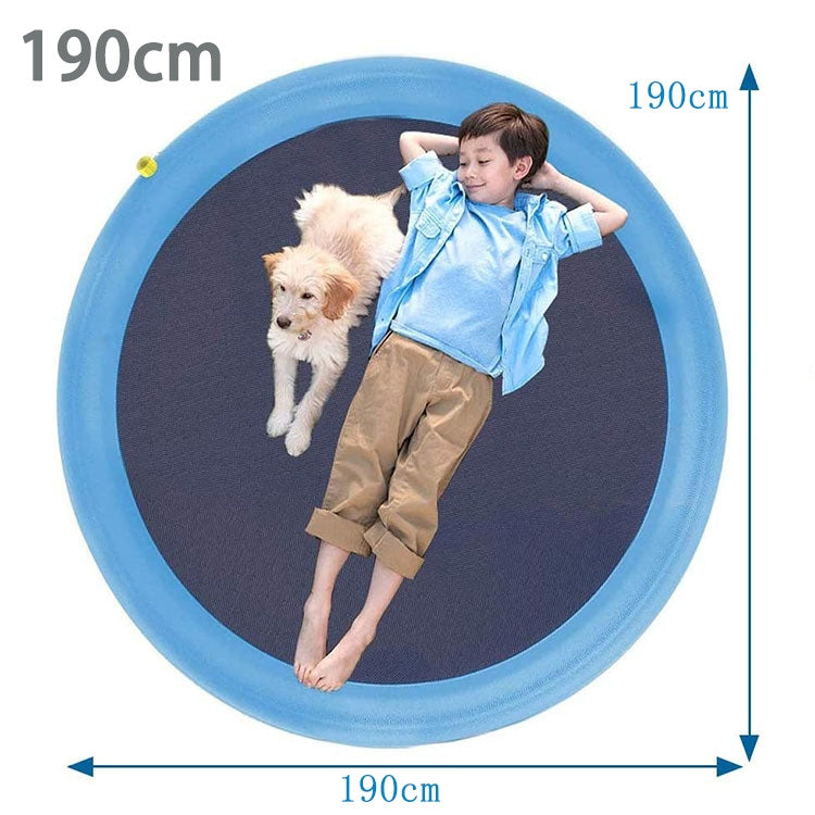 PVC Sprinkler Splash Mat for Kids Outdoor Lawn Water Fun, Diameter: 190cm, 190cm